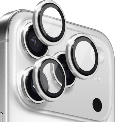 Camera Lens Protector Silver Titanium 17 Pro / 17pro Max