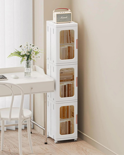 خزانة تخزين ضيقة متعددة الوظائف بثلاث طبقات