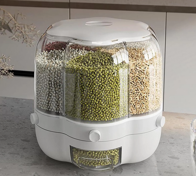 Rotating Grain Rice Storage Dispenser