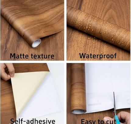 Paper Roll Sticker Wooden 10 Meter