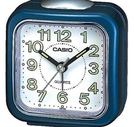 Casio Table Alarm Clock With Light Blue Tq142-2Df