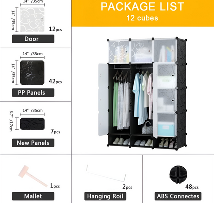 Wardrobe 12 Cube With Shoe Rack