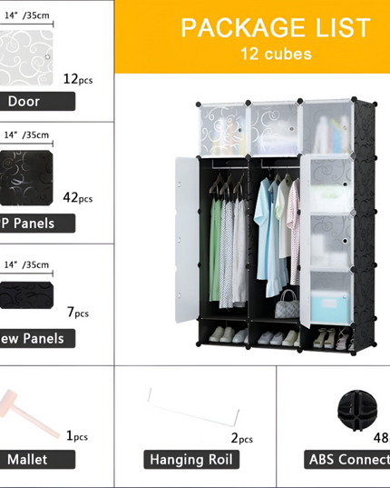 Wardrobe 12 Cube With Shoe Rack