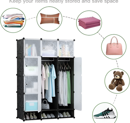 Wardrobe 12 Cube With Shoe Rack