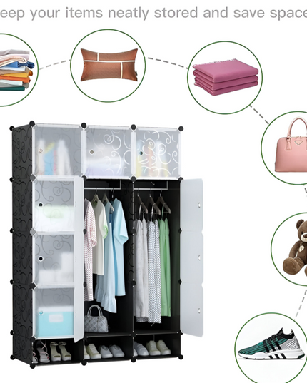 Wardrobe 12 Cube With Shoe Rack