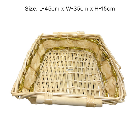 Gift Bamboo Hamper Basket Square shape