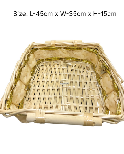 Gift Bamboo Hamper Basket Square shape