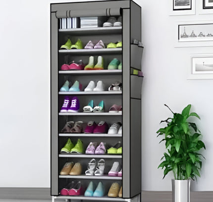 رف أحذية بسحاب 10 طبقات