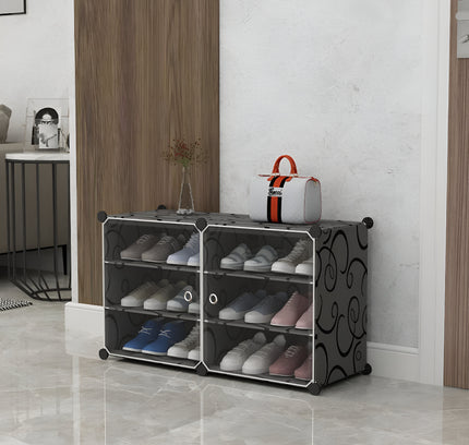 Shoe Rack 2 Column 3 Layer 2 Doors