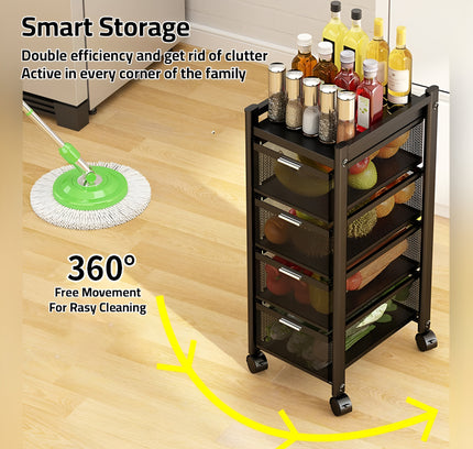 رف عربة المطبخ متعدد الطبقات