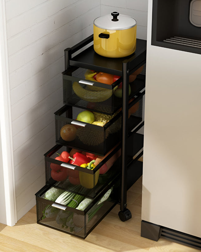 Multi-Layer Drawer Kitchen Trolley Rack