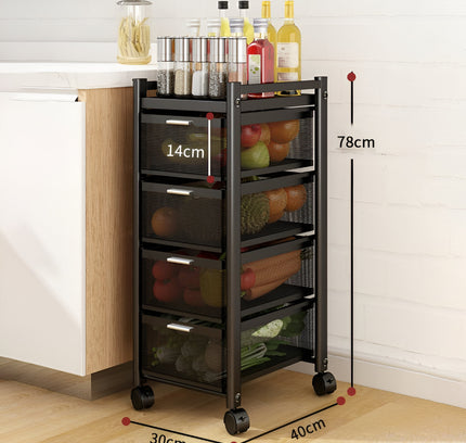 رف عربة المطبخ متعدد الطبقات