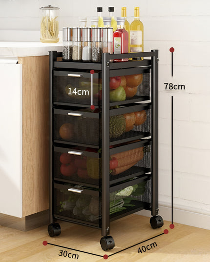 Multi-Layer Drawer Kitchen Trolley Rack