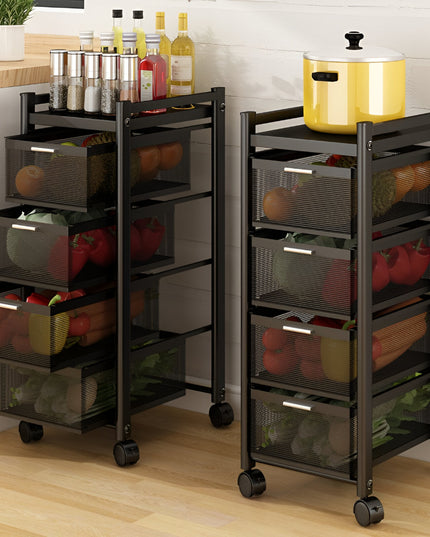 Multi-Layer Drawer Kitchen Trolley Rack