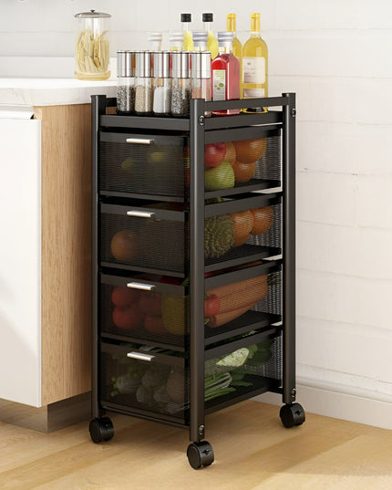 Multi-Layer Drawer Kitchen Trolley Rack