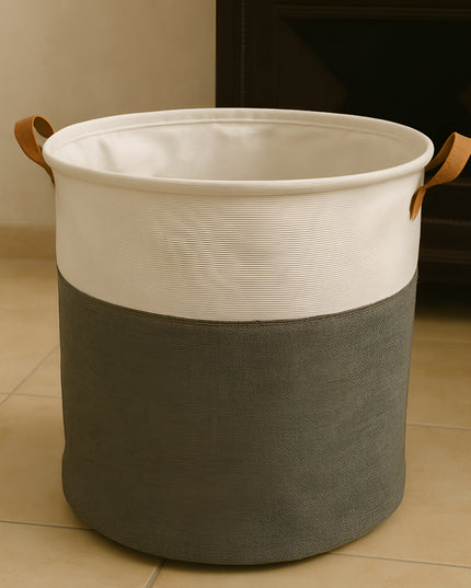 سلة غسيل قابلة للطي مصنوعة من القماش الدائري