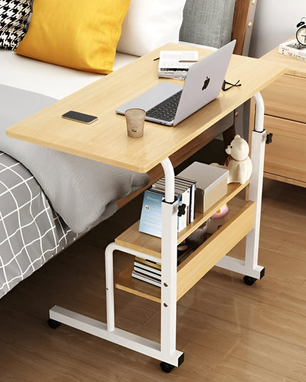 Laptop Stand Wooden Adjustable With Shelve
