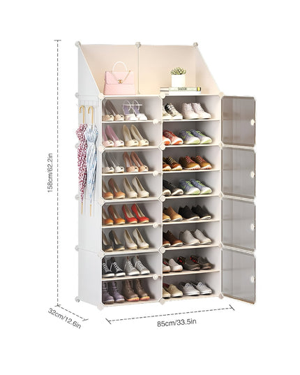 Shoe Rack 2 Column 9 Layer 8 Doors