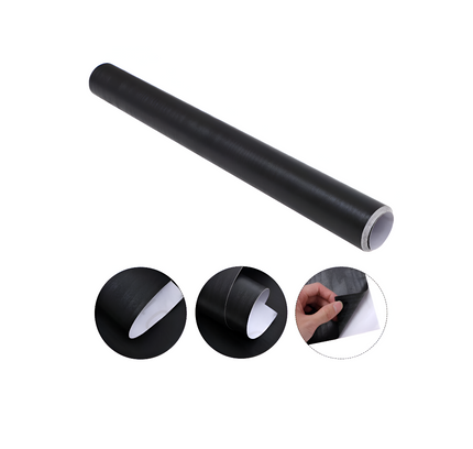 لفات ورق لاصقة ذاتية اللصق باللون الأسود 10 أمتار