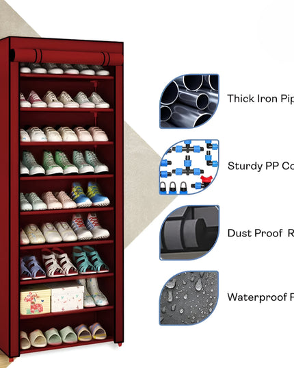 Zipper Shoe Rack 10 Layer