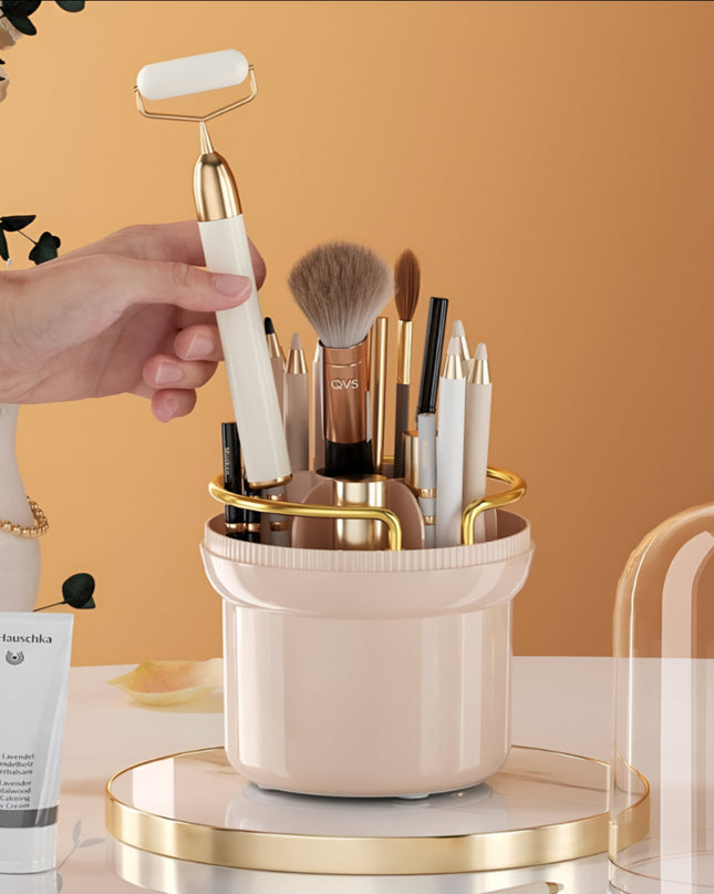 Makeup Brush Holder Organizer with Lid Dustproof